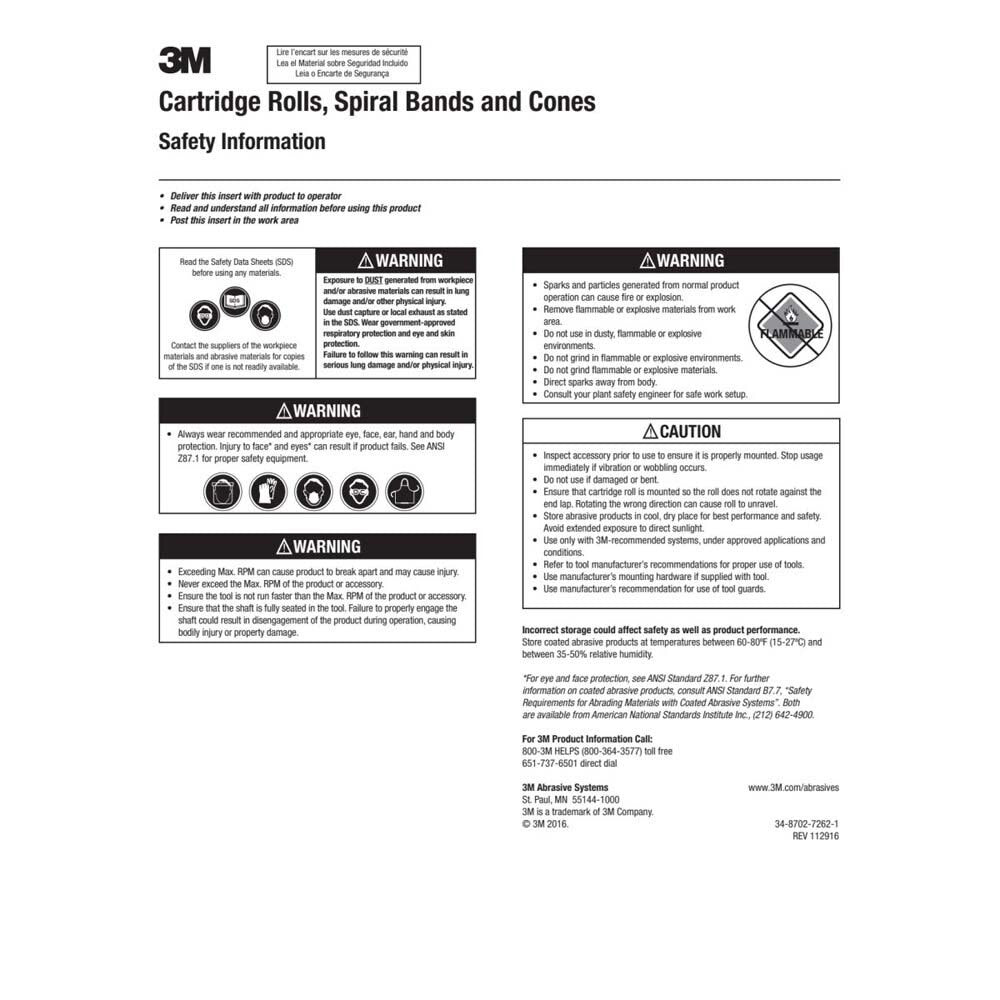 3M 7100040574 Cloth Spiral Band 341D, 1/2 in x 1/2 in P120 X-weight (100 Pack) - 2