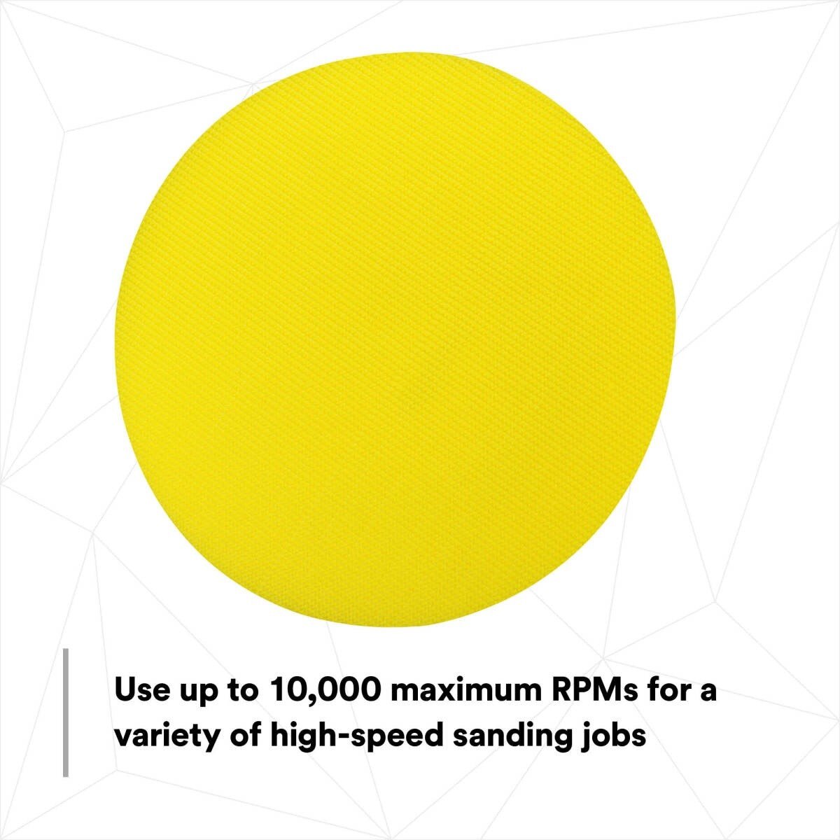 3M Hookit Abrasive Disc Pad, Medium Density Foam, Yellow, 6 in, 5/16-24 EXT (05776) (7100041779) (10 Pack) - 8