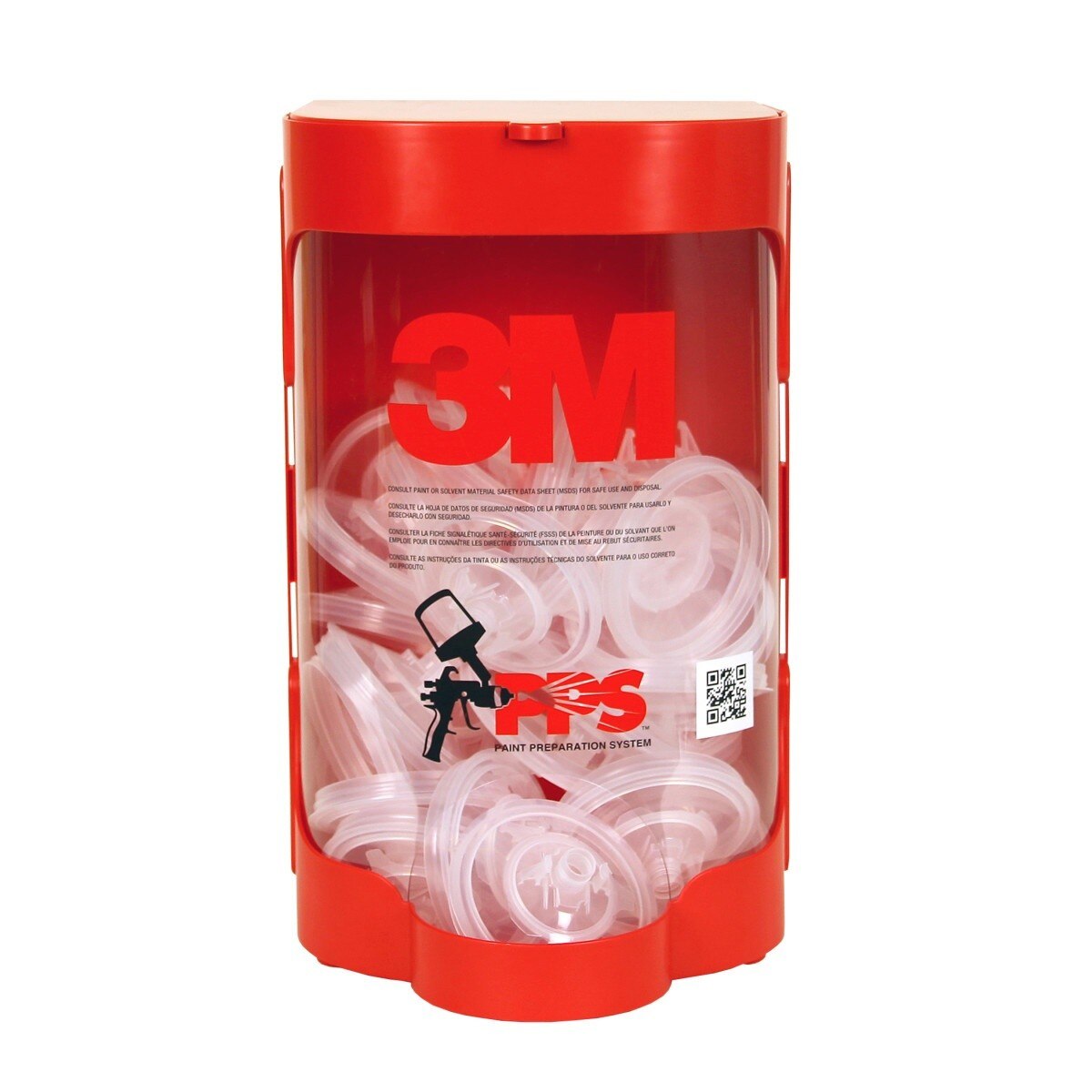 3M 16299 PPS Lid Dispenser, Large Standard or Midi, Red (7100042072) - 4