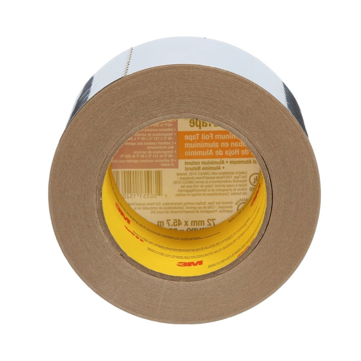 3M Venture Tape Aluminum Foil Tape, Cold Weather Acrylic Adhesive, Silver, 2.83 in x 50 yd, 3.2 mil (1520CW) (7100043713) (16 Pack) - 5