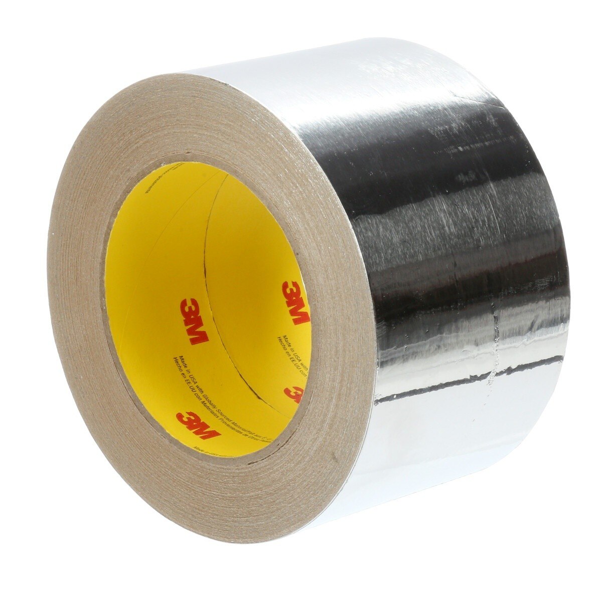 3M 1521CW Aluminum Foil Tape, Silver, 72 mm x 45.7 m, 2.8 mil (7100043752) (256 Pack) - 2