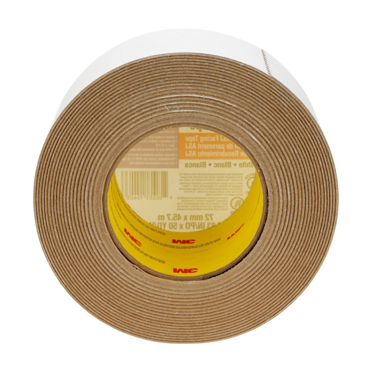 3M 1540CW Venture Tape ASJ Facing Tape, White, 72 mm x 45.7 m (7100043768) (16 Pack) - 9