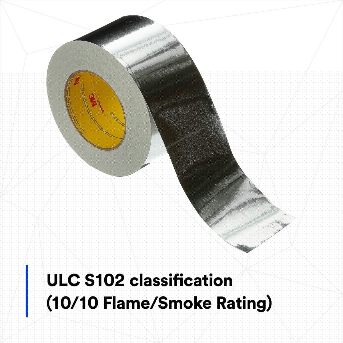3M 2C120 Aluminum Foil Tape, Silver, High Strength, Conformable, Heavy Duty Liner, UL723 Classified, 3-7/8 in x 50 yd, 1.8 mil (7100043891) (12 Pack) - 7