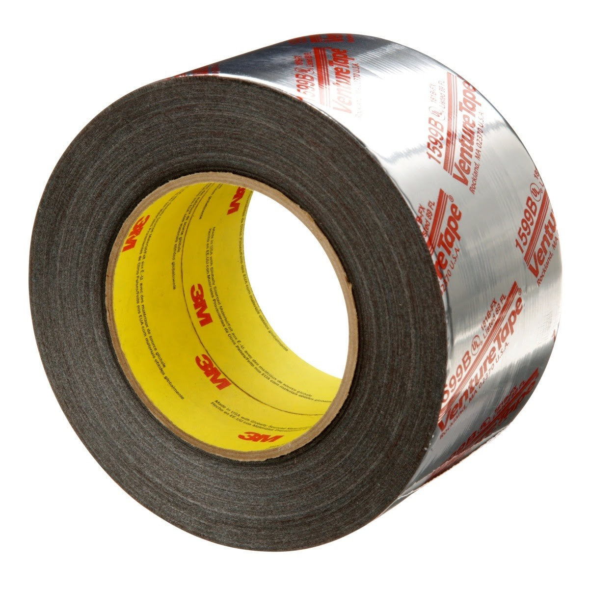 3M 1599B Venture Tape UL181B-FX Polypropylene Duct Tape, Silver, 72 mm x 109.7 m, 3 mil (7100043909) (16 Pack) - 3