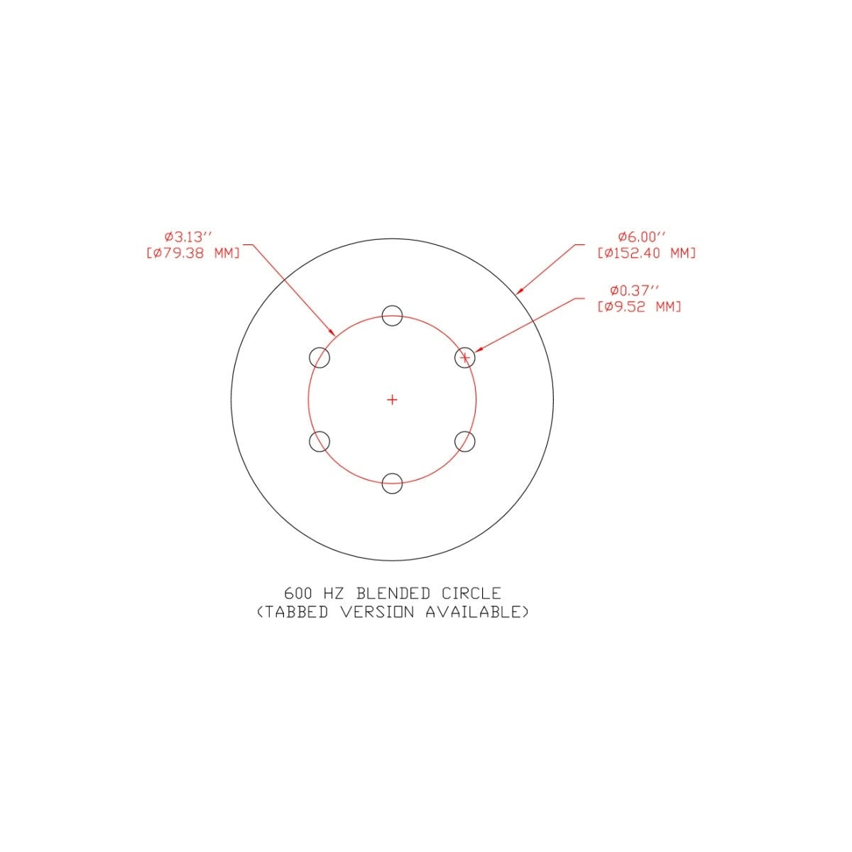 3M 732U Cubitron II Stikit Paper Disc, 80+ C-weight, 6 in x NH, 6HL, Linered w/Tab, Die 600HZ (7100044456) (2000 Pack) - 4