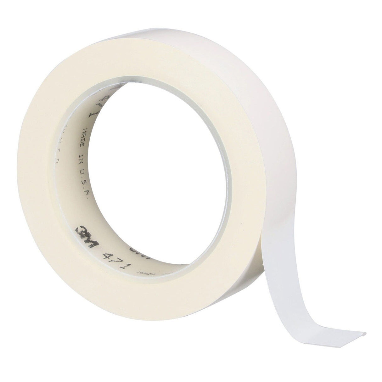 3M 471 Vinyl Tape, White, 5.2 mil, 1 in x 36 yd Roll (471 IW) (7100044644) (36 Pack) - 9