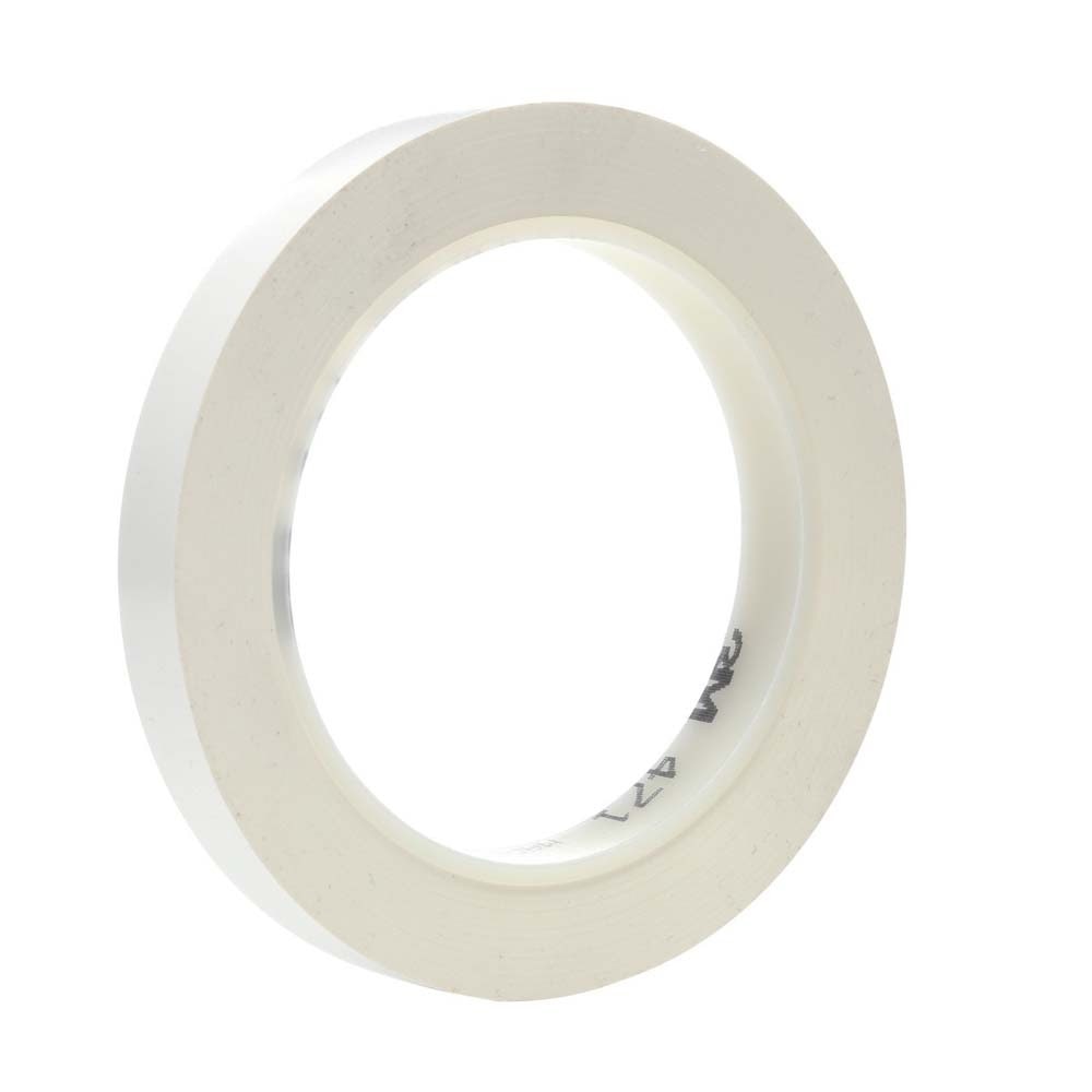 3M 471 07186 Vinyl Tape White, 1/2" x 36 yd. (7100044647) (72 Pack) - 3