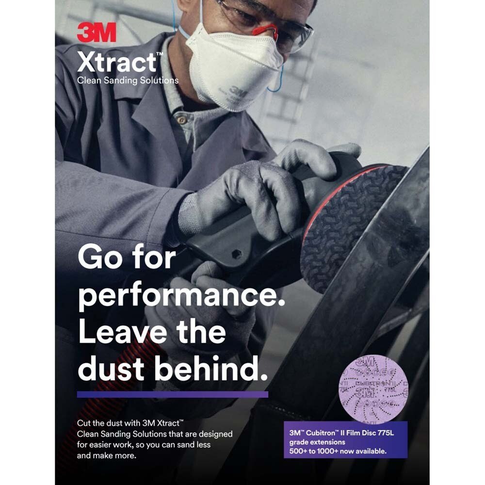 3M 7100044691 Cubitron II Hookit Paper Disc 732U 120+ C-Weight, 6 in x NH, D/F 6HL, Die 600HZ (50 Pack) - 7