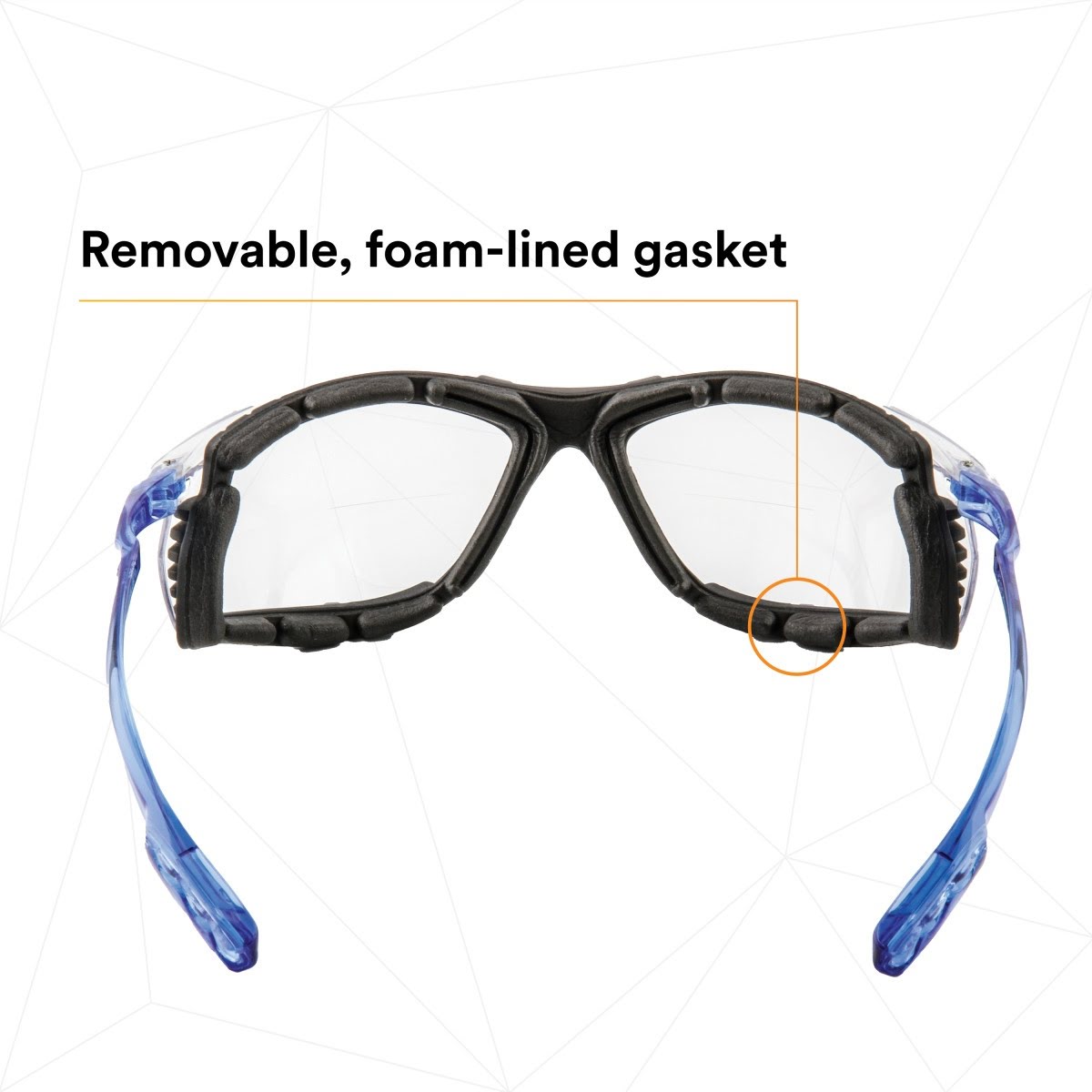3M VC225AF Virtua CCS Safety Glasses with Readers 2.5 Diopter, ANSI Z87, Anti-Fog, Clear Lens, Blue Temples, Removable Foam Gasket (7100046673) (20 Pack) - 9