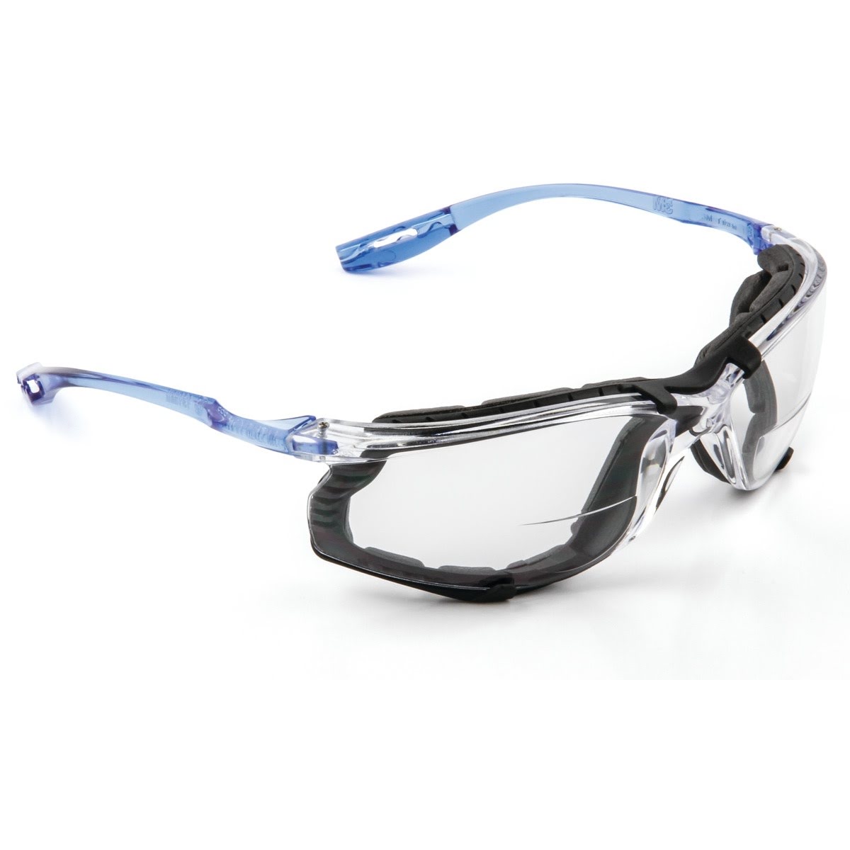 3M VC215AF Virtua CCS Safety Glasses with Readers, +1.5 Diopter, Anti Fog Anti Scratch, Clear Lens, Blue Temples, Removable Foam Gasket (7100046796) (20 Pack) - 2