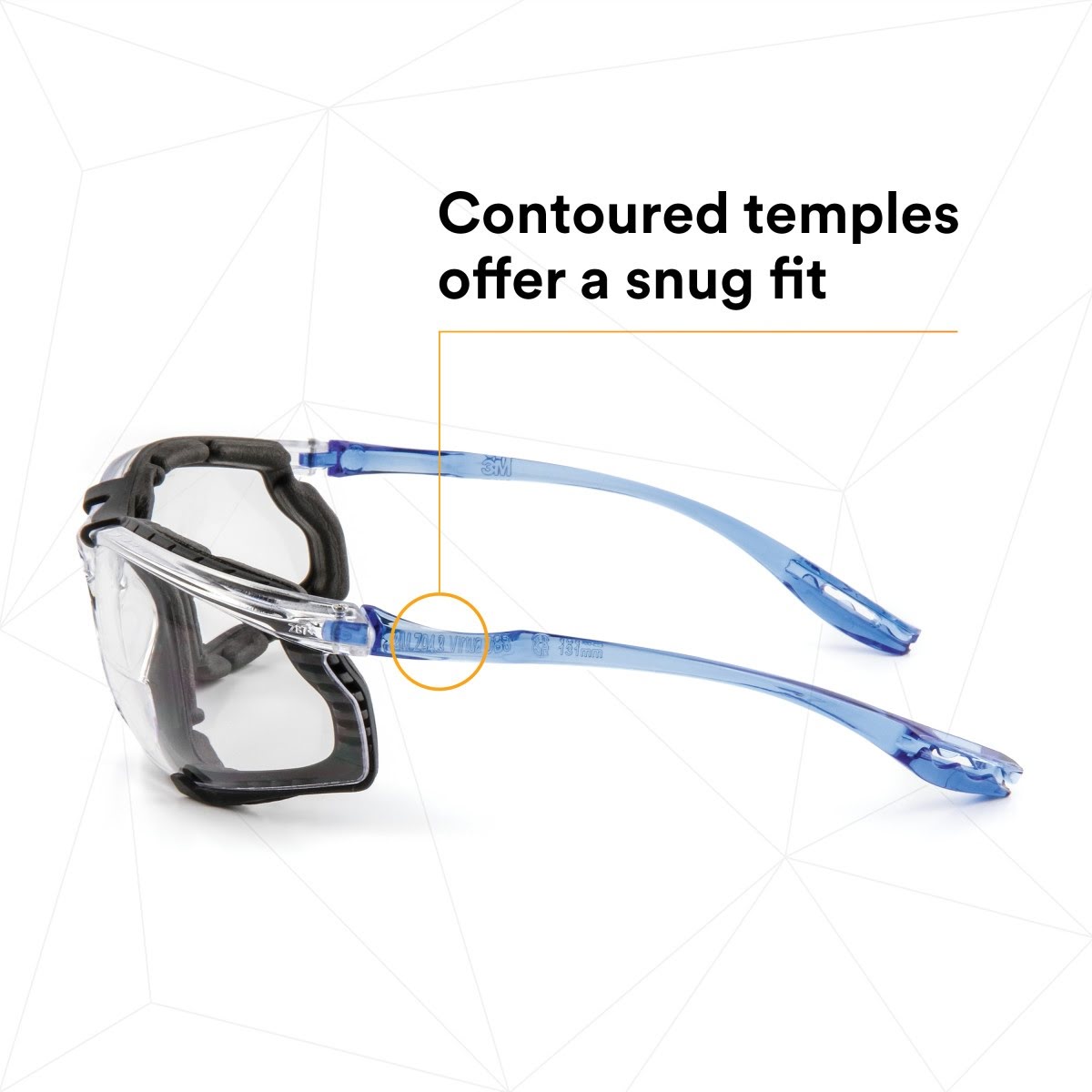 3M VC215AF Virtua CCS Safety Glasses with Readers, +1.5 Diopter, Anti Fog Anti Scratch, Clear Lens, Blue Temples, Removable Foam Gasket (7100046796) (20 Pack) - 5