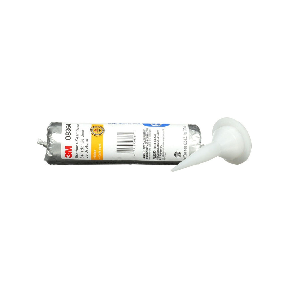 3M 08364 Urethane Seam Sealer, Beige, High Solids, Permanently Flexible, 310 mL/10.5 oz Foil Pack (7100049259) (6 Pack) - 2
