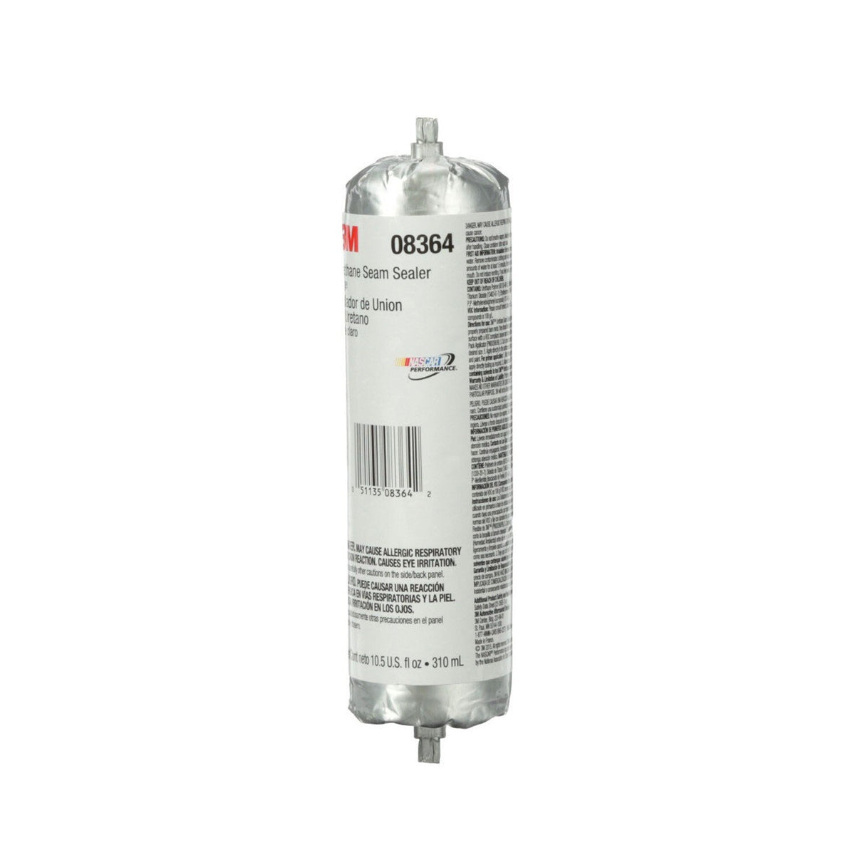 3M 08364 Urethane Seam Sealer, Beige, High Solids, Permanently Flexible, 310 mL/10.5 oz Foil Pack (7100049259) (6 Pack) - 3
