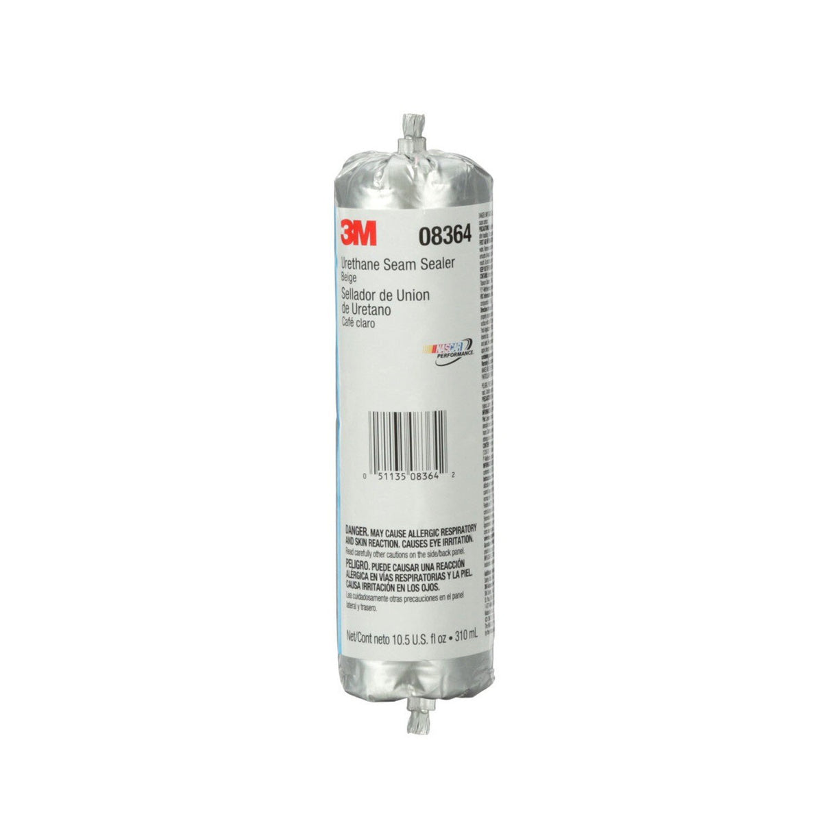 3M 08364 Urethane Seam Sealer, Beige, High Solids, Permanently Flexible, 310 mL/10.5 oz Foil Pack (7100049259) (6 Pack) - 4