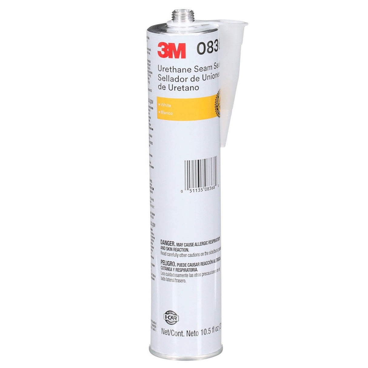 3M 08368 Urethane Seam Sealer, White, High Solids, Permanently Flexible, 310 mL/10.5 fl oz Cartridge (7100049325) (12 Pack) - 2