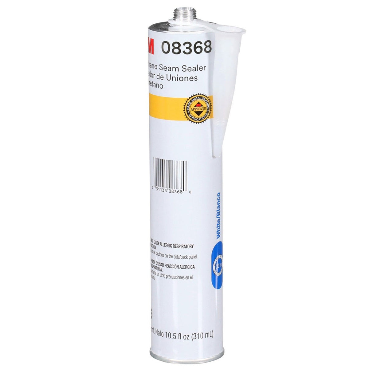 3M 08368 Urethane Seam Sealer, White, High Solids, Permanently Flexible, 310 mL/10.5 fl oz Cartridge (7100049325) (12 Pack) - 3