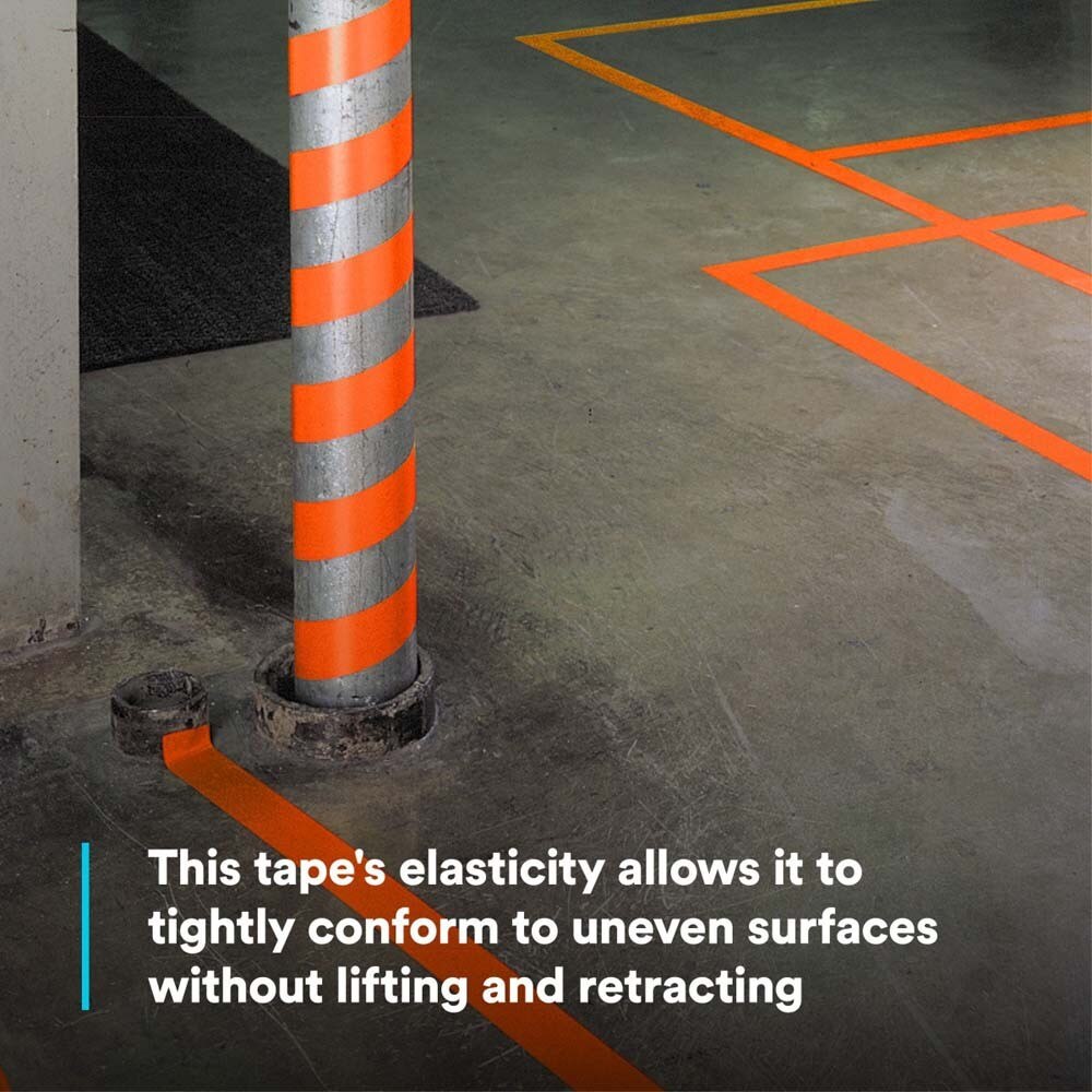 3M 7100061044 Vinyl Tape 471, Orange, 2 in x 36 yd, Individually Wrapped Rolls for Floor Marking and Surface Protection - 7