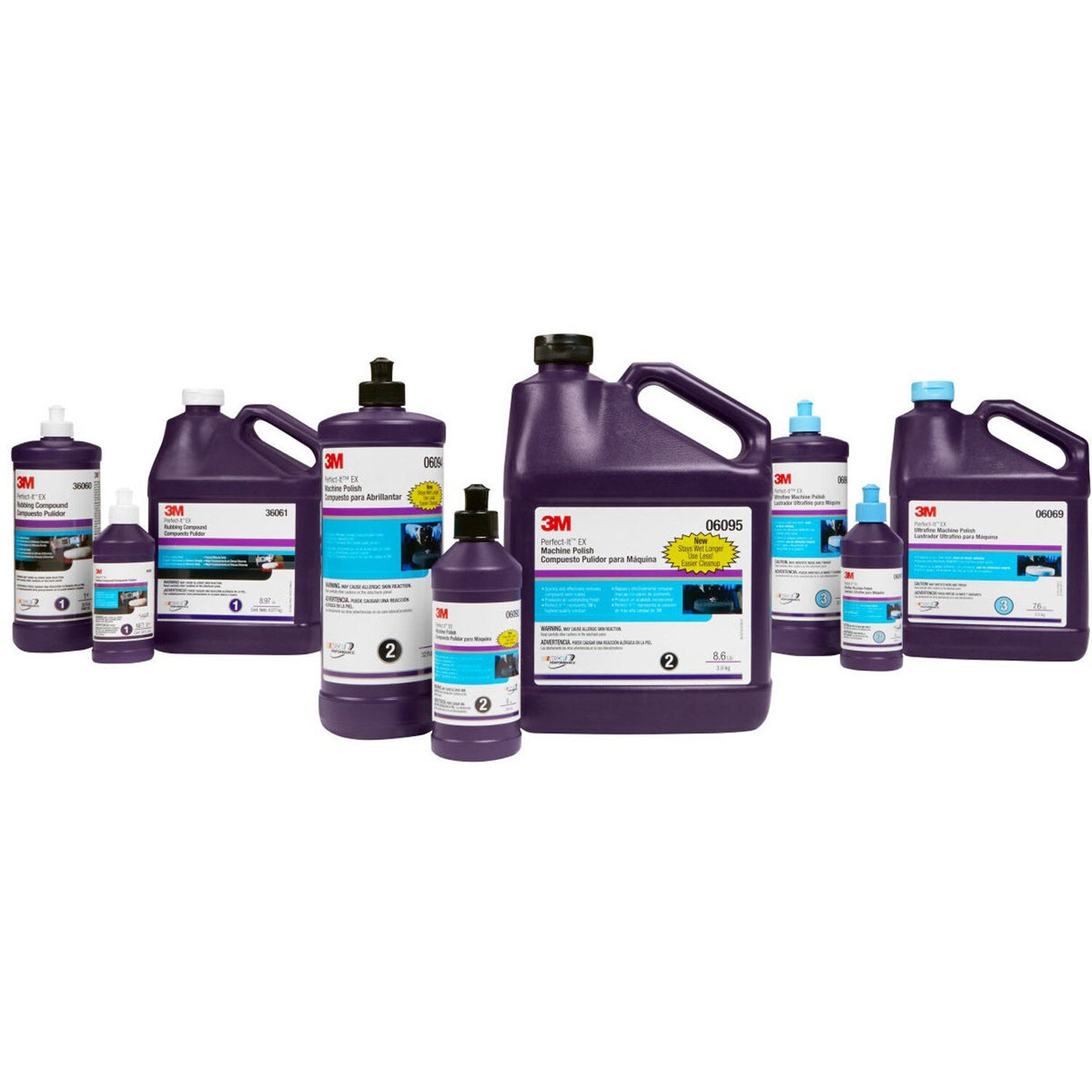 3M 06068 Perfect-It EX Ultrafine Machine Polish + 32 fl oz 1 qt Blue Bottle Automotive Paint Polish (7100061948) (6 Pack) - 8