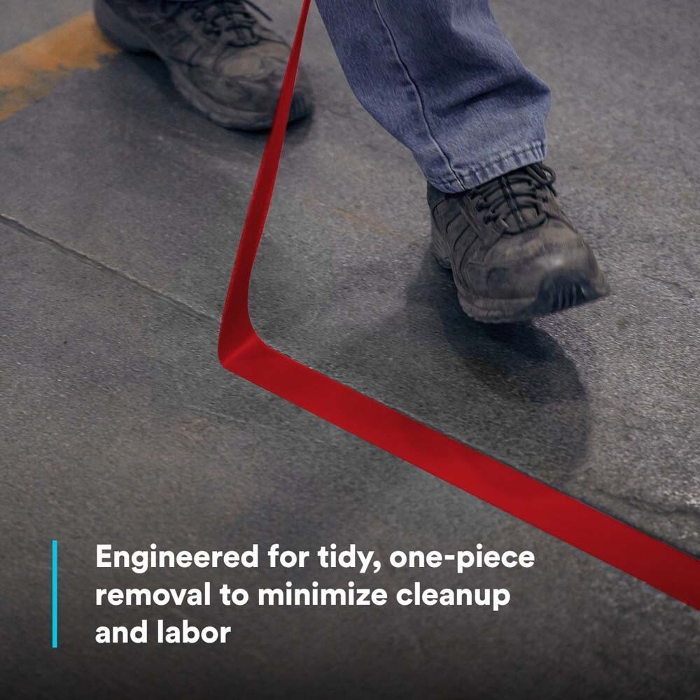 3M 7100064525 Vinyl Tape 471 Red for Floor Marking, Paint Masking, Color Coding (1 Roll, 3 in x 36 yd) - 9