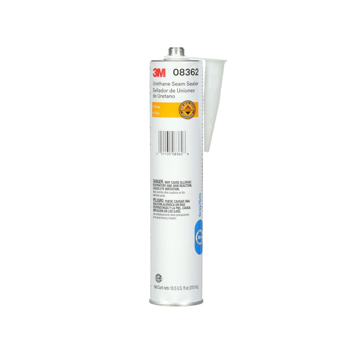 3M 08362 Urethane Seam Sealer, Gray, High Solids, Permanently Flexible, 310 mL/10.5 fl oz Cartridge (7100066294) (12 Pack)
