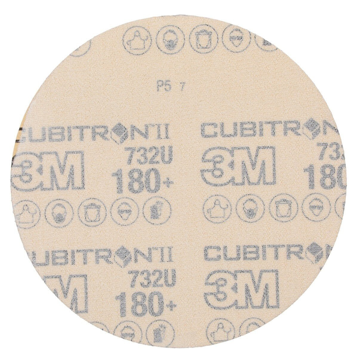 3M 732U Cubitron II Hookit Paper Disc, 150+ C-weight, 5 in x NH, Die 500X (7100066674) (250 Pack) - 2