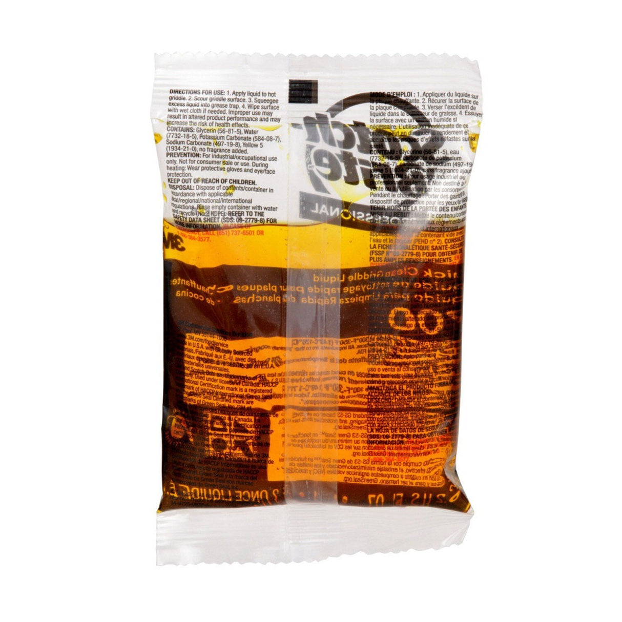 3M 700-40 B0070MSX6Y Scotch-Brite Quick Clean Griddle Cleaning Liquid, Orange, 3.2 oz Packets, for hot or cool griddles (7100074067) (40Pack) - 4