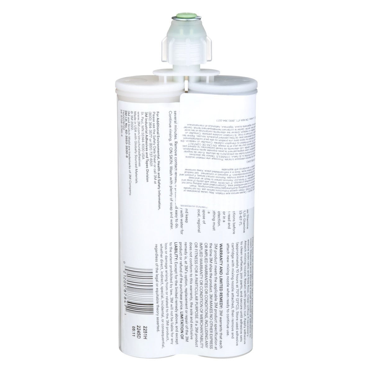 3M Scotch-Weld Epoxy Adhesive DP190, Gray, 400 mL Duo-Pak (DP190) (7100076722) (6 Pack) - 7