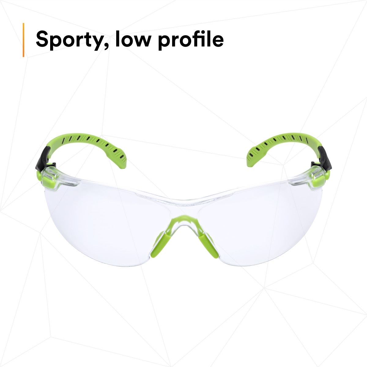 3M S1201SGAF Solus 1000 Safety Glasses, Clear Polycarbonate Lens, Scotchgard Anti-Fog Anti-Scratch, Green/Black Half-Frame, Padded Temples, Soft Nosebridge, ANSI Z87.1 UV Protection (7100079049) (20 Pack) - 10