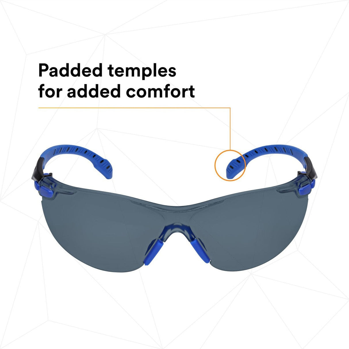 3M S1102SGAF Solus 1000 Series Safety Glasses, Gray Lens, Blue/Black Frame, Scotchgard Anti-Fog, ANSI Z87 UV Protection (7100079184) (20 Pack) - 5