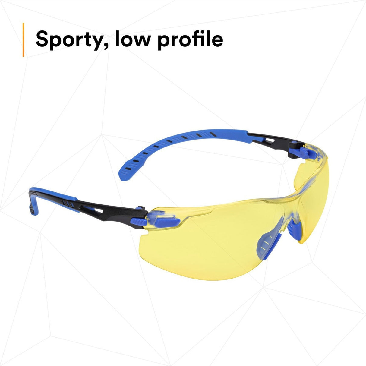 3M S1103SGAF Solus Safety Glasses 1000 Series Anti-Fog Amber Lens Blue/Black Frame ANSI Z87.1 (7100079185) (20 Pack) - 9