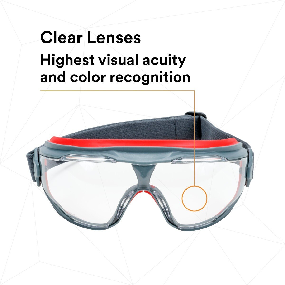 3M GG501SGAF GoggleGear 500 Series Safety Goggles, Clear Lens, Anti-Fog, Indirect Ventilation, Adjustable Cloth Strap, D3/D4 Rated ANSI Z87.1-2015 (7100079187) (1 Pair) - 8
