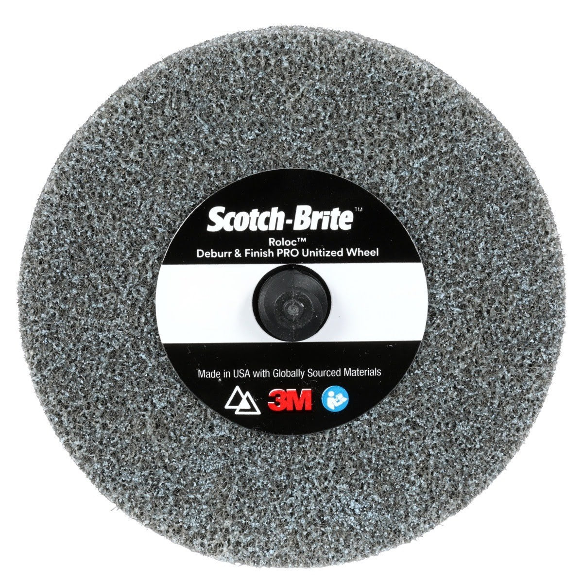 3M DP-UR Scotch-Brite Roloc Deburr & Finish PRO Unitized Wheel, 6C Medium+, TR, 3 in x 1/8 in (7100081366) (40 Pack)