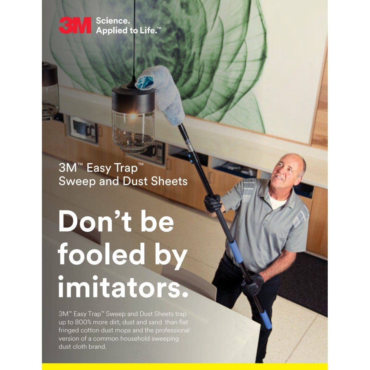 3M Easy Trap Sweep and Dust Sheets, 8 in x 6 in, Disposable, Works on Dry or Wet Surfaces (7100081545) (250 Pack) - 9