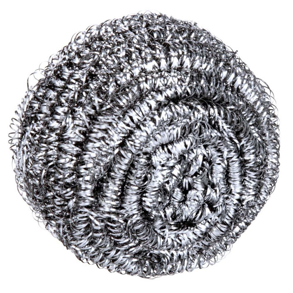 3M 84 Scotch-Brite Stainless Steel Scrubber , heavy-duty metal scrub ball for pots, pans and grills (7100083743) - 2