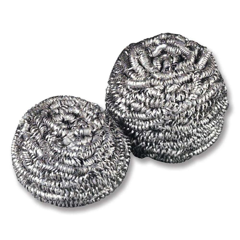 3M 7100083743 Scotch-Brite Stainless Steel Scrubber 84, heavy-duty metal scrub ball for pots, pans and grills (1.75 oz, 12/Case) - 5
