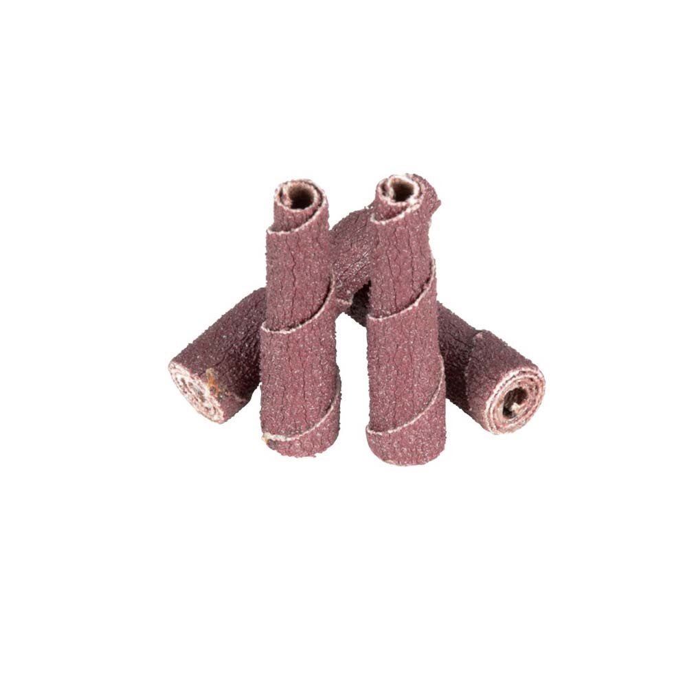 3M 7100085865 Standard Abrasives A/O Full Taper Cartridge Roll 705509, 3/8 in x 1-1/2 in x 1/8 in 80 (100 Pack) - 4