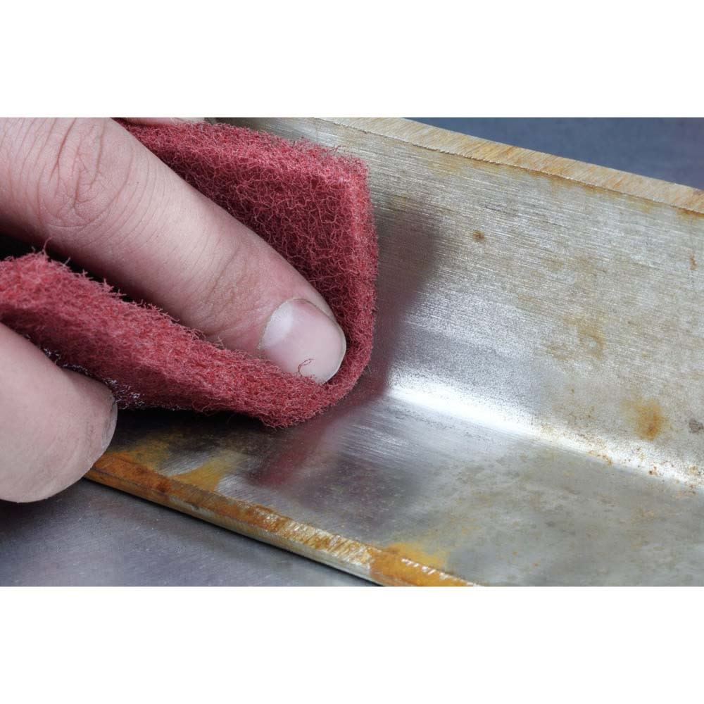 3M PO-RL Scotch-Brite 7447 PRO Very Fine Aluminum Oxide Abrasive Roll, 4 in x 30 ft (7100085903) (12 Pack) - 3