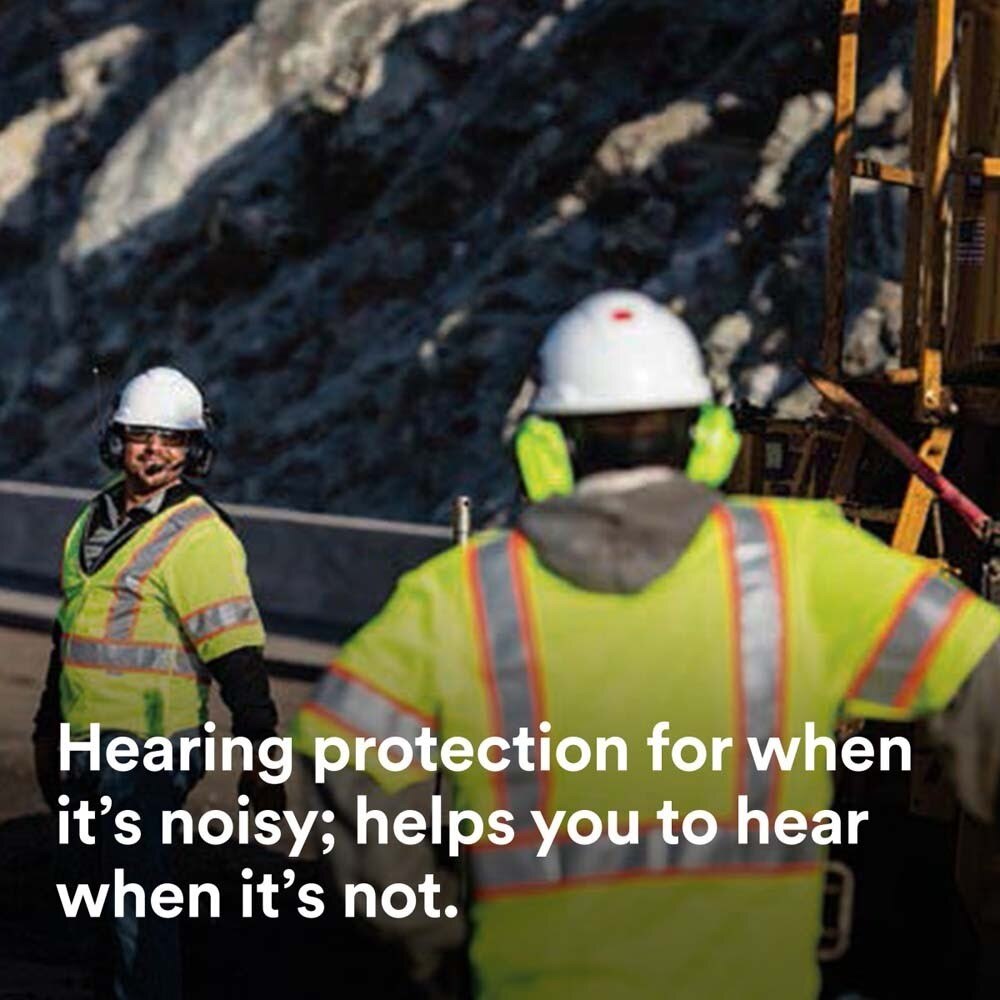 3M 7100088423 PELTOR ProTac III Headset, 23 dB NRR, Microphone, 3.5mm, Wireless, Environmental Listening, Professional-Quality Hearing Protection, Hard Hat Attached, MT13H221P3E, Black - 9