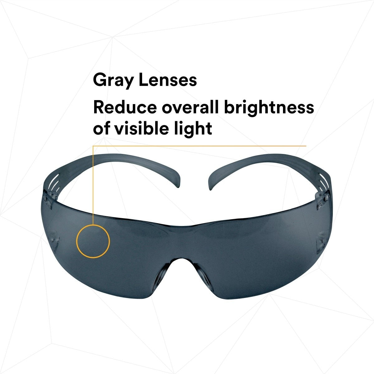 3M SF202AFP SecureFit Safety Glasses, Anti-Fog Plus Anti-Scratch, Gray Lens, Gray Frame (7100090616) (400 Pack) - 4