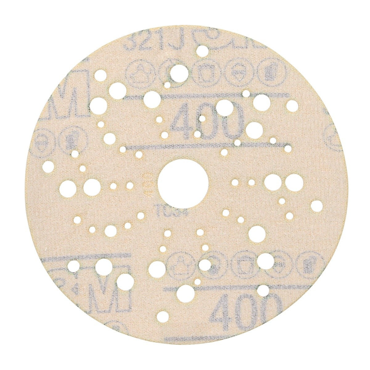 3M 321U 36166 Hookit Blue Abrasive Disc, 400 Grit, Multi-Hole, 5 in Diameter (7100091239) (200 Pack) - 6