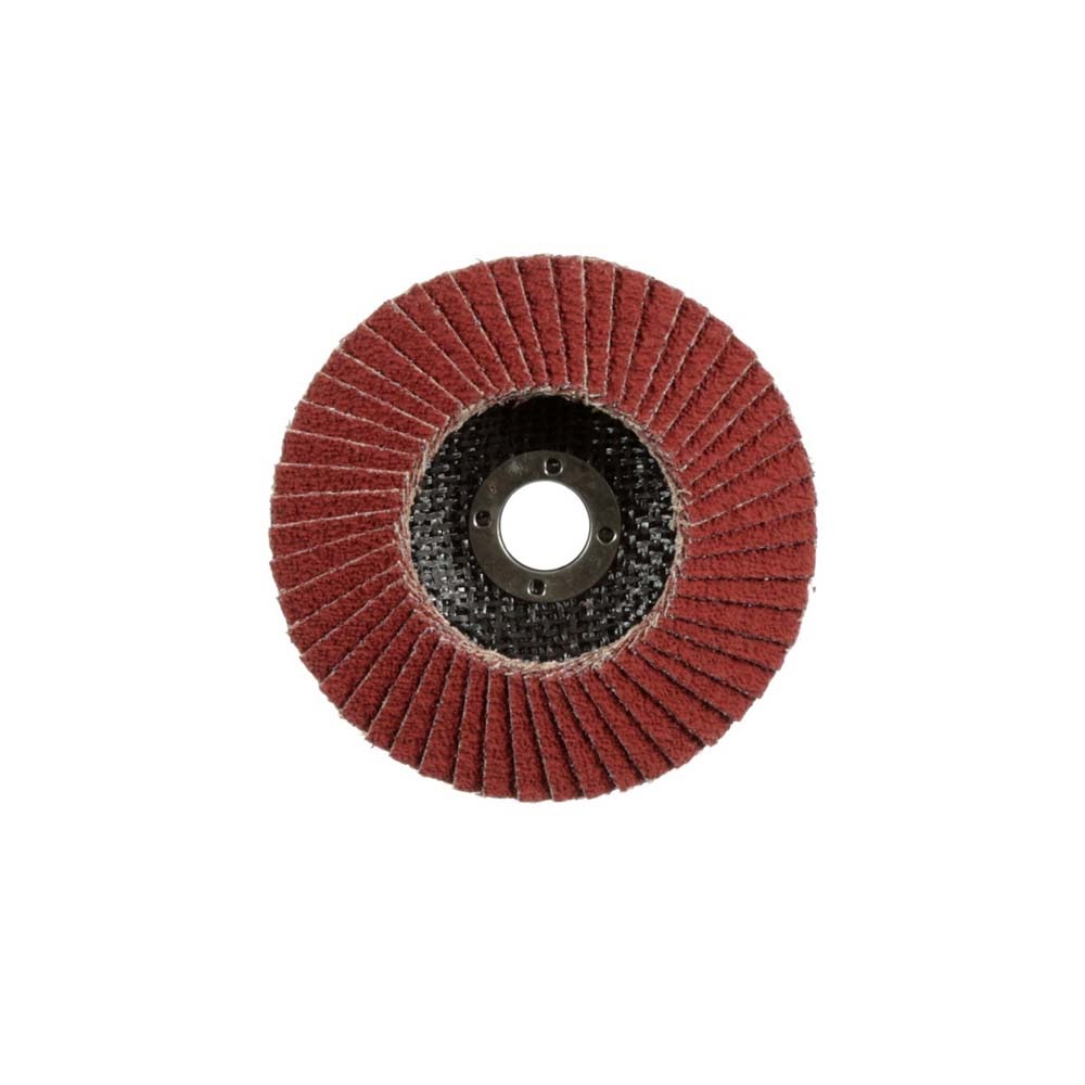 3M 967A Cubitron II Flap Disc , 40+, T29, 4 in x 5/8 in, Medium Pressure Applications, Light Deburring, Scale Removal, Oxide Removal, Surface Prep (7100097661) (10 Pack) - 4