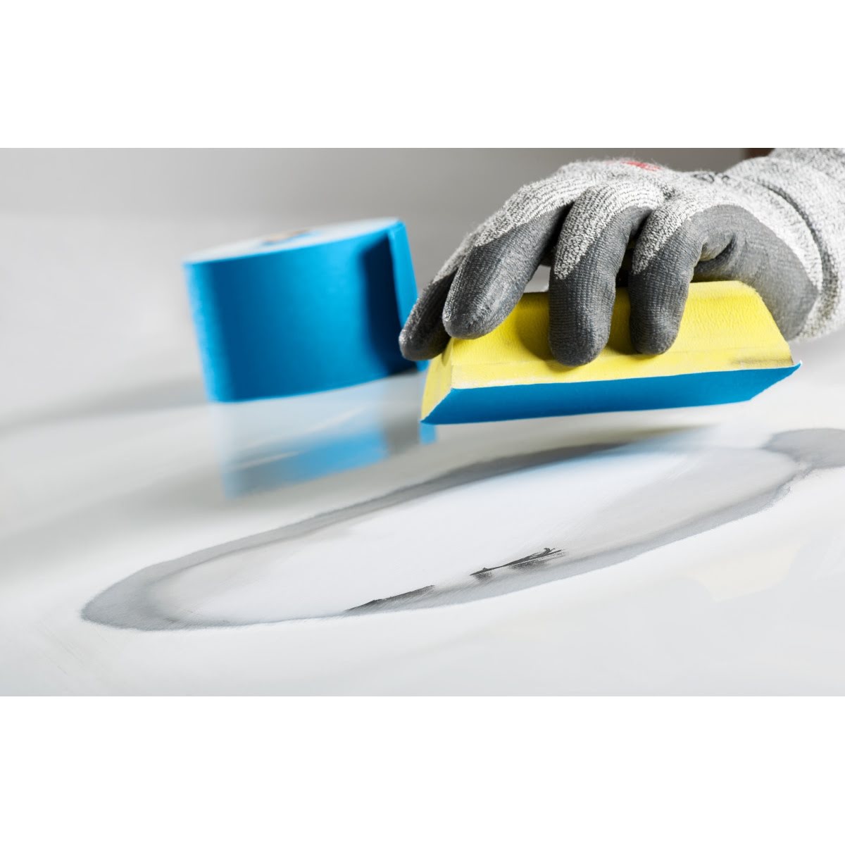 3M 321U Stikit Blue Abrasive Sheet Roll, PSA, 500 Grit, Blue, 2-3/4 in x 45 yd (36227) (7100098216) (5 Pack) - 2