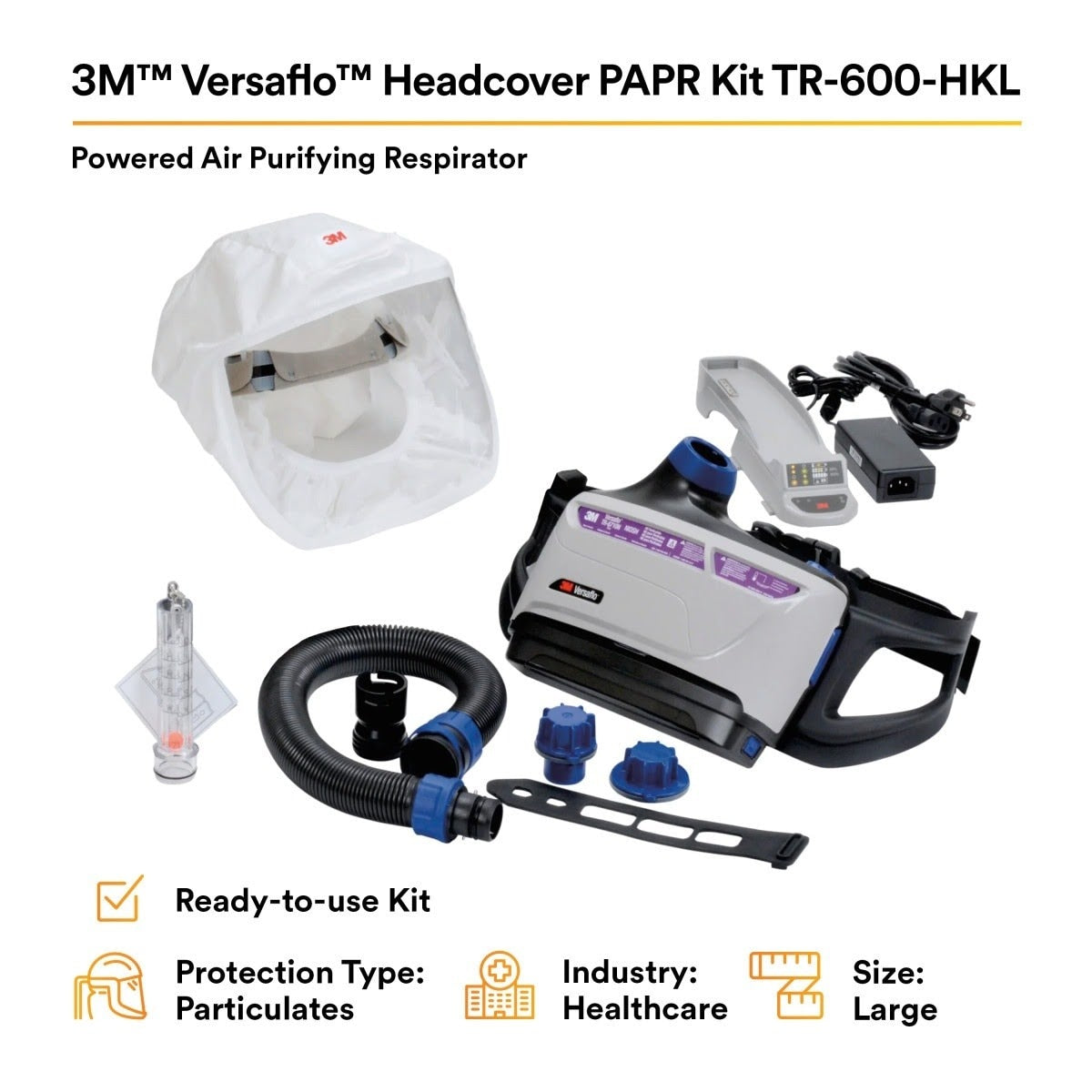 3M TR-600-HKL Versaflo Healthcare PAPR Kit (7100098538) - 4
