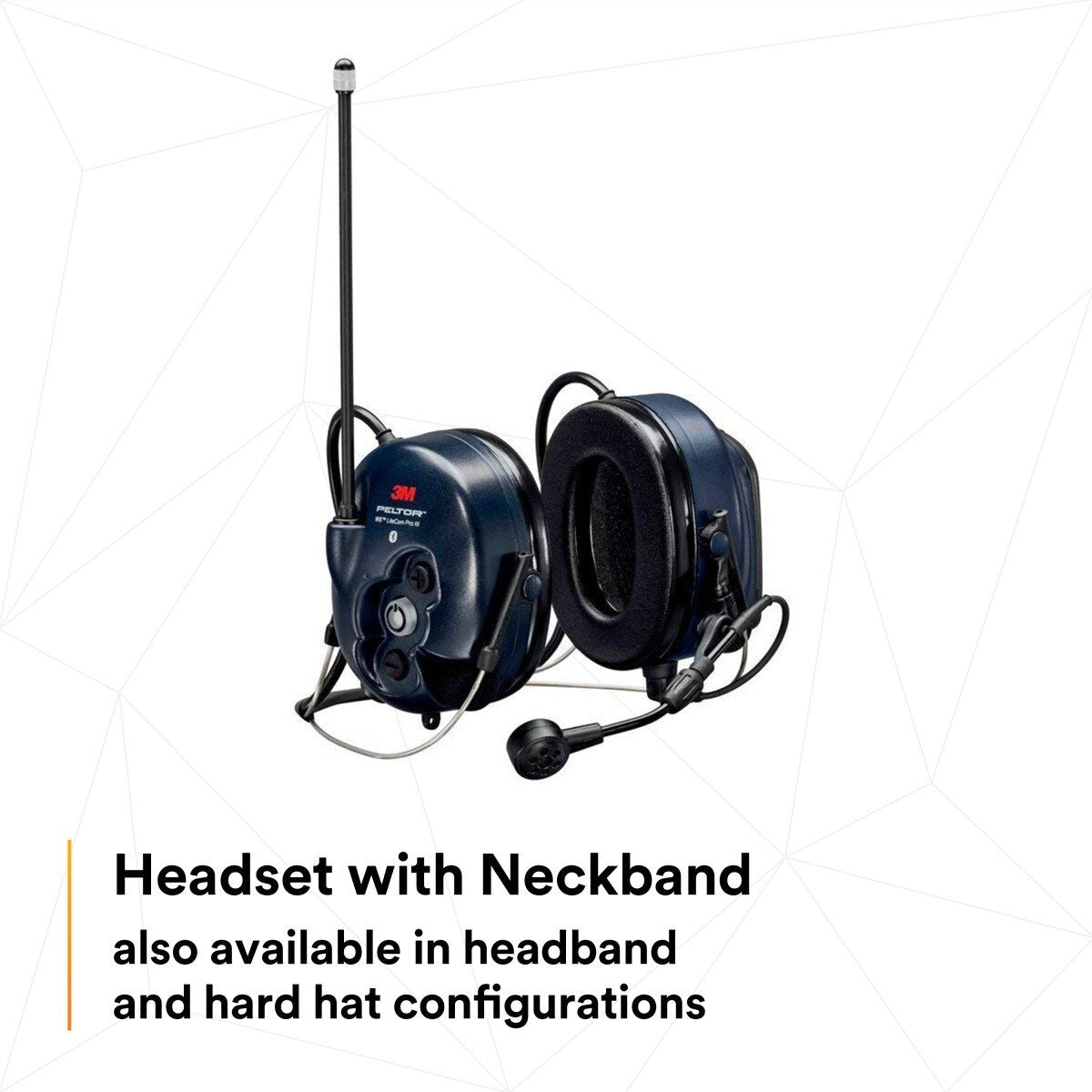 3M MT73H7B4D10NA PELTOR WS LiteCom PRO III Neckband Headset with Built-In Two-Way Radio and Bluetooth (7100099581) - 6