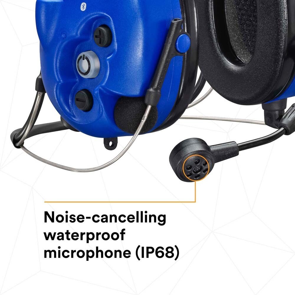 3M 7100099584 PELTOR WS LiteCom PRO III Headset, Intrinsically Safe, Neckband, Professional Grade Durability, Wireless Two-Way Communication Radio, Bluetooth, Boom Microphone, Royal Blue, MT73H7B4D10N-50 - 6