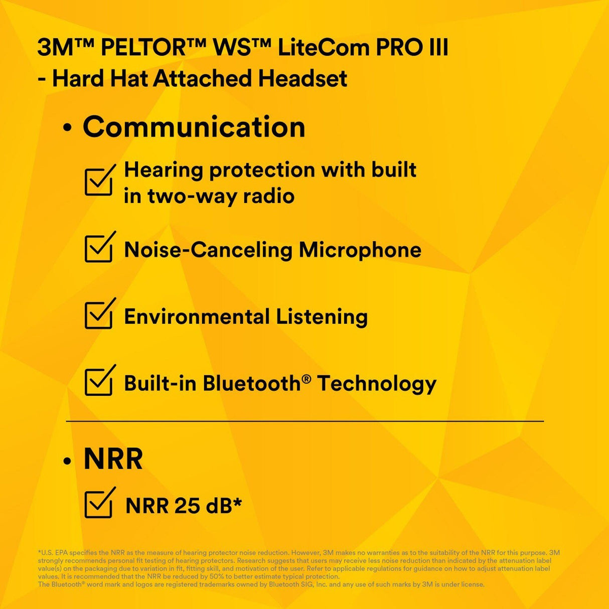 3M MT73H7P3E4D10NA PELTOR WS LiteCom PRO III Headset, Hard Hat Attached, Professional Grade Durability, Wireless Two-Way Communication Radio, Bluetooth, Boom Microphone, Navy Blue, MT73H7P3E4D10 (7100099586) - 8
