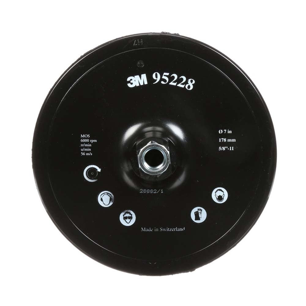 3M 28888 917CP Hook and Loop Disc Pad Holder , 7 in x 7/8 in Center Post 5/8-11 Internal (7100101200) (10 Pack)