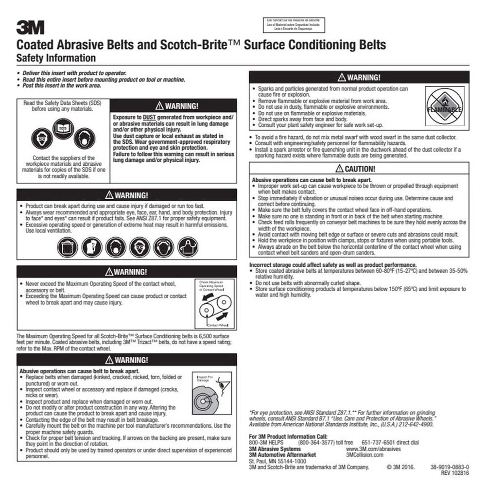 3M SC-BS Scotch-Brite Surface Conditioning Belt, Aluminum Oxide, 13 in. x 3/8 in., Medium Grit, Maroon (7100103026) (20 Pack) - 6
