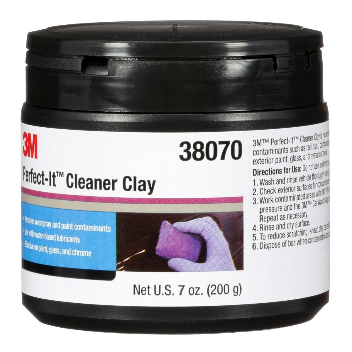 3M Perfect-It Cleaner Clay, 200 g, 1 bar per bottle (38070) (7100105087) (6 Pack) - 2