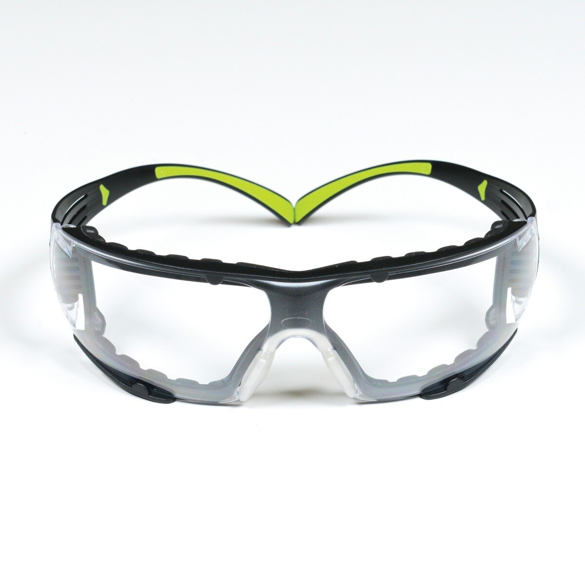 3M SF401AF-FM SecureFit 400 Safety Glasses, Clear Anti-Fog Anti-Scratch Polycarbonate Lens, Green/Black Frame, Foam Gasket, Z87 UV Protection (7100112131) (1 Pair) (20 Pack)